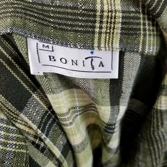 Bonita Linen Blend size Medium Coat Jacket Top zip - Picture 5 of 6